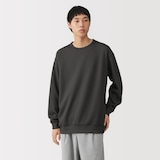 紳士　素材に還るワッフル編みクルーネック長袖Ｔシャツ