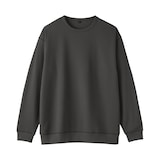 紳士　素材に還るワッフル編みクルーネック長袖Ｔシャツ
