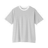 紳士　天竺編みクルーネック半袖Ｔシャツ（ボーダー）（ＯＳ）