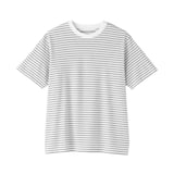 紳士　天竺編みクルーネック半袖Ｔシャツ（ボーダー）（ＯＳ）