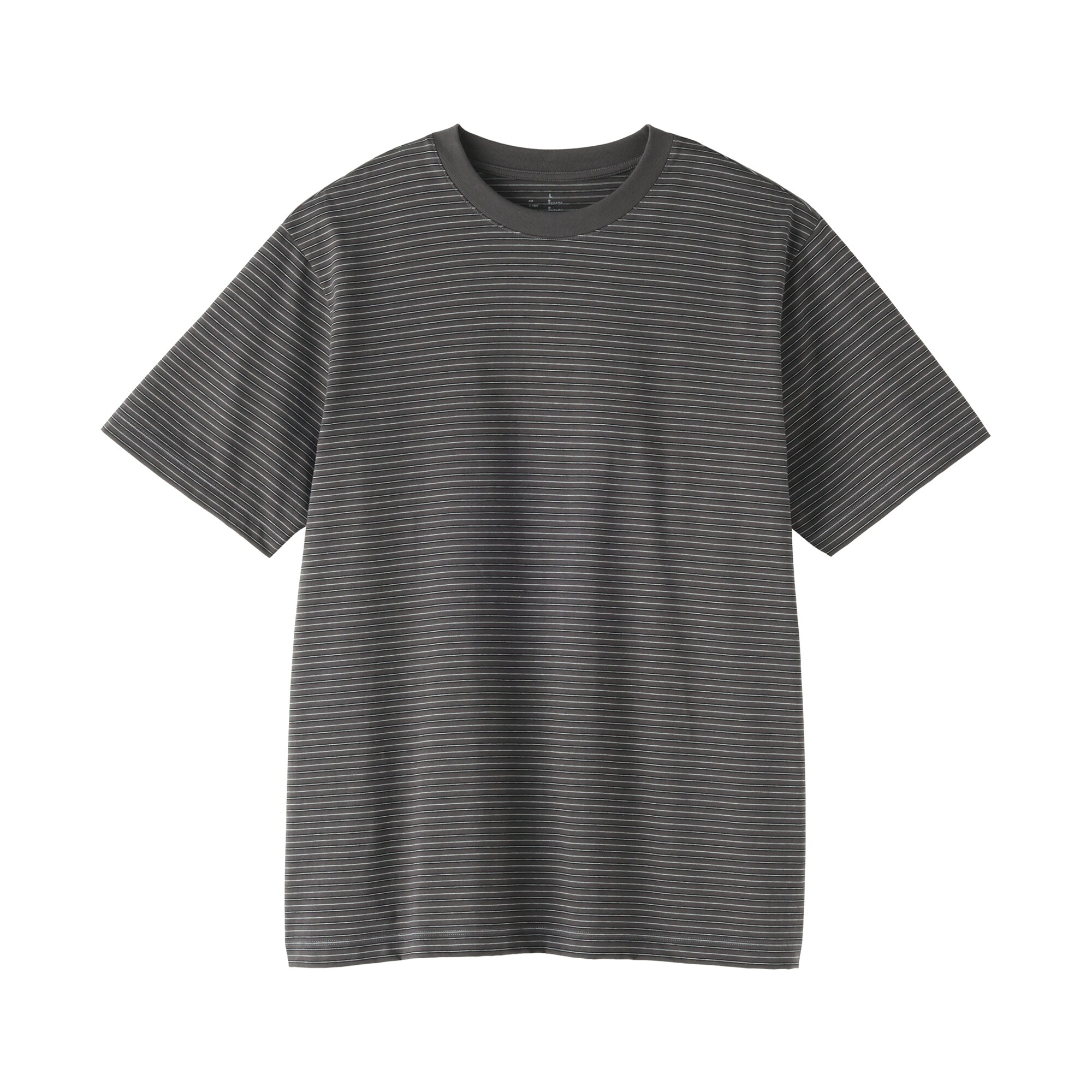 紳士　天竺編みクルーネック半袖Ｔシャツ（ボーダー）（ＯＳ）