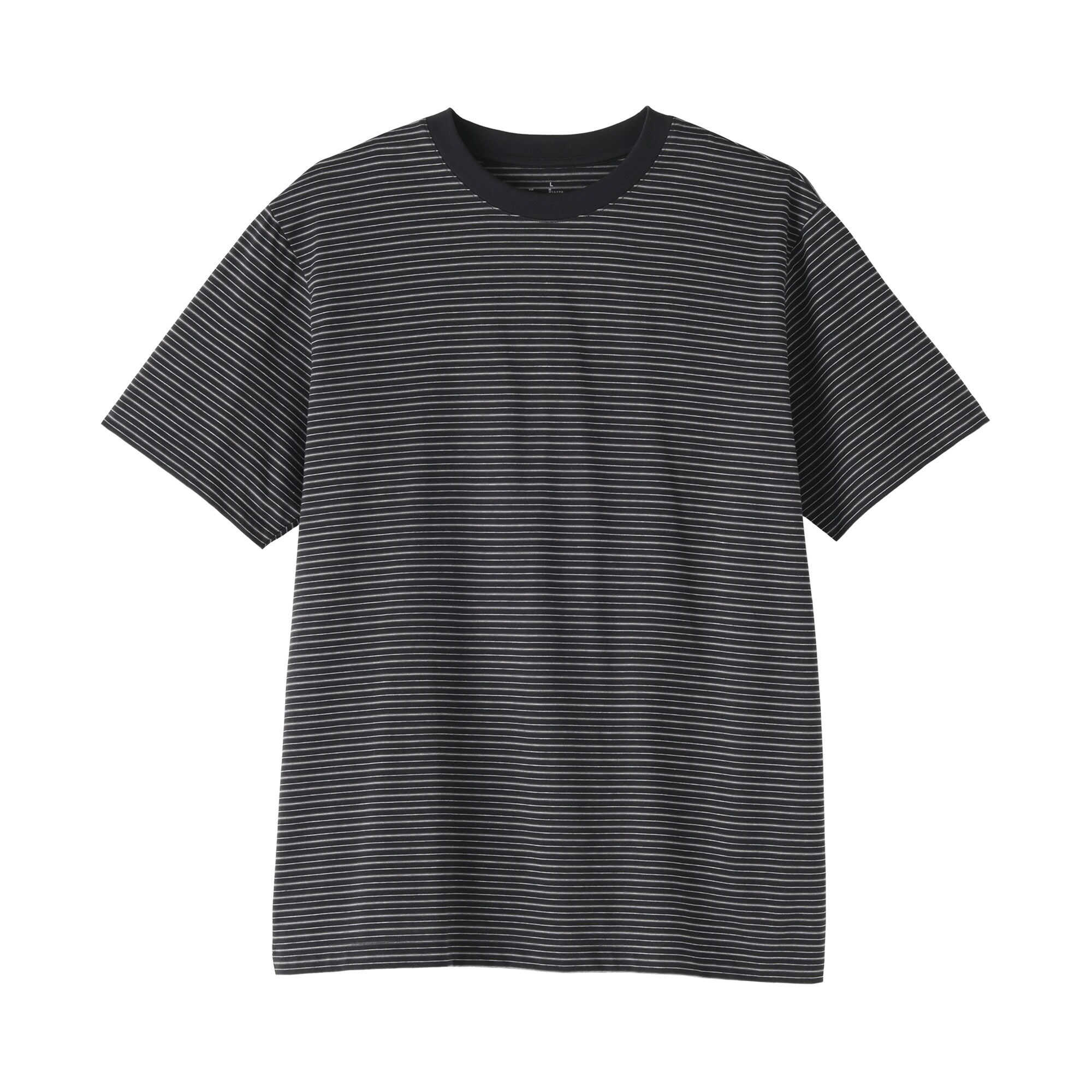 紳士　天竺編みクルーネック半袖Ｔシャツ（ボーダー）（ＯＳ）
