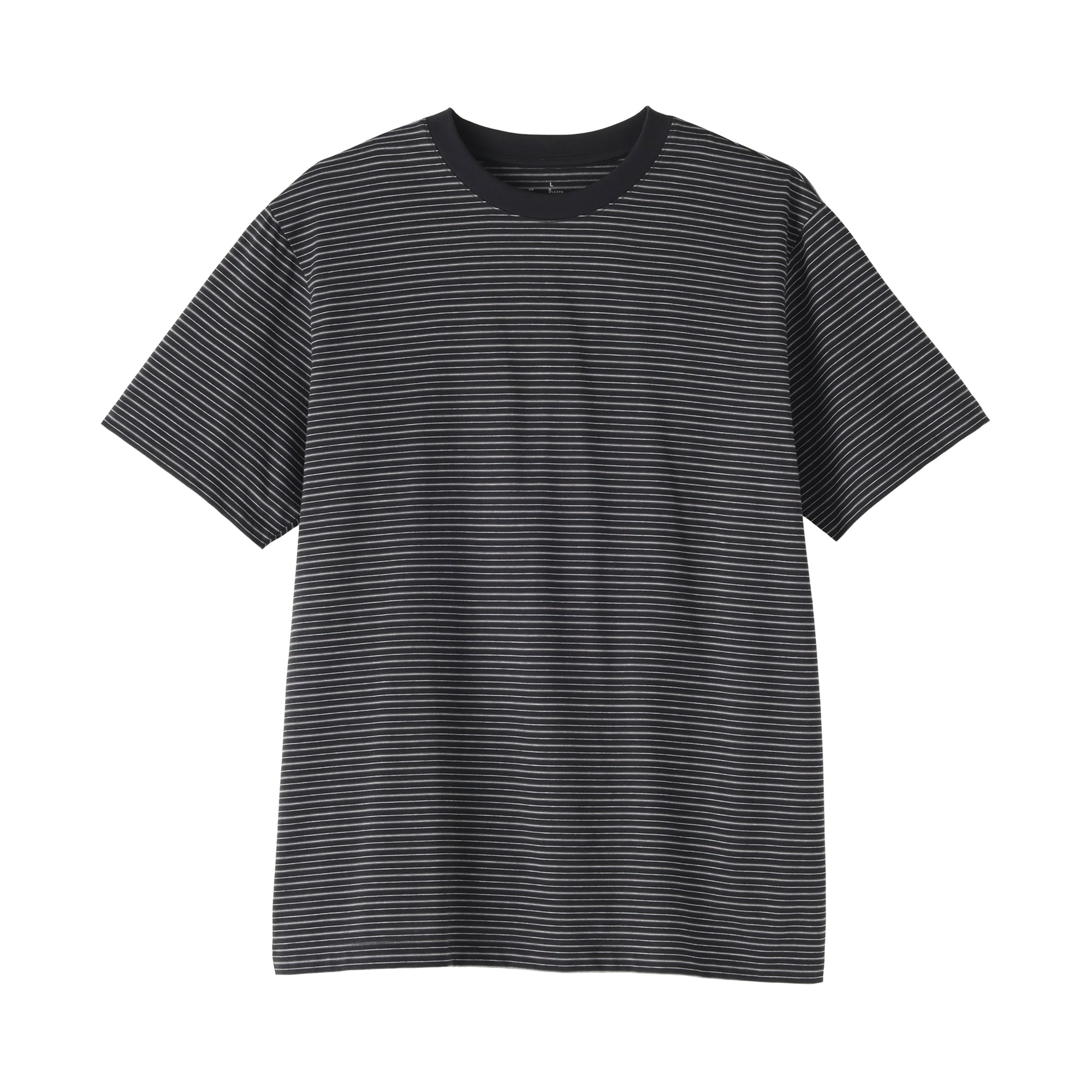 紳士　天竺編みクルーネック半袖Ｔシャツ（ボーダー）（ＯＳ）