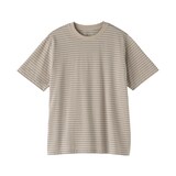 紳士　天竺編みクルーネック半袖Ｔシャツ（ボーダー）（ＯＳ）