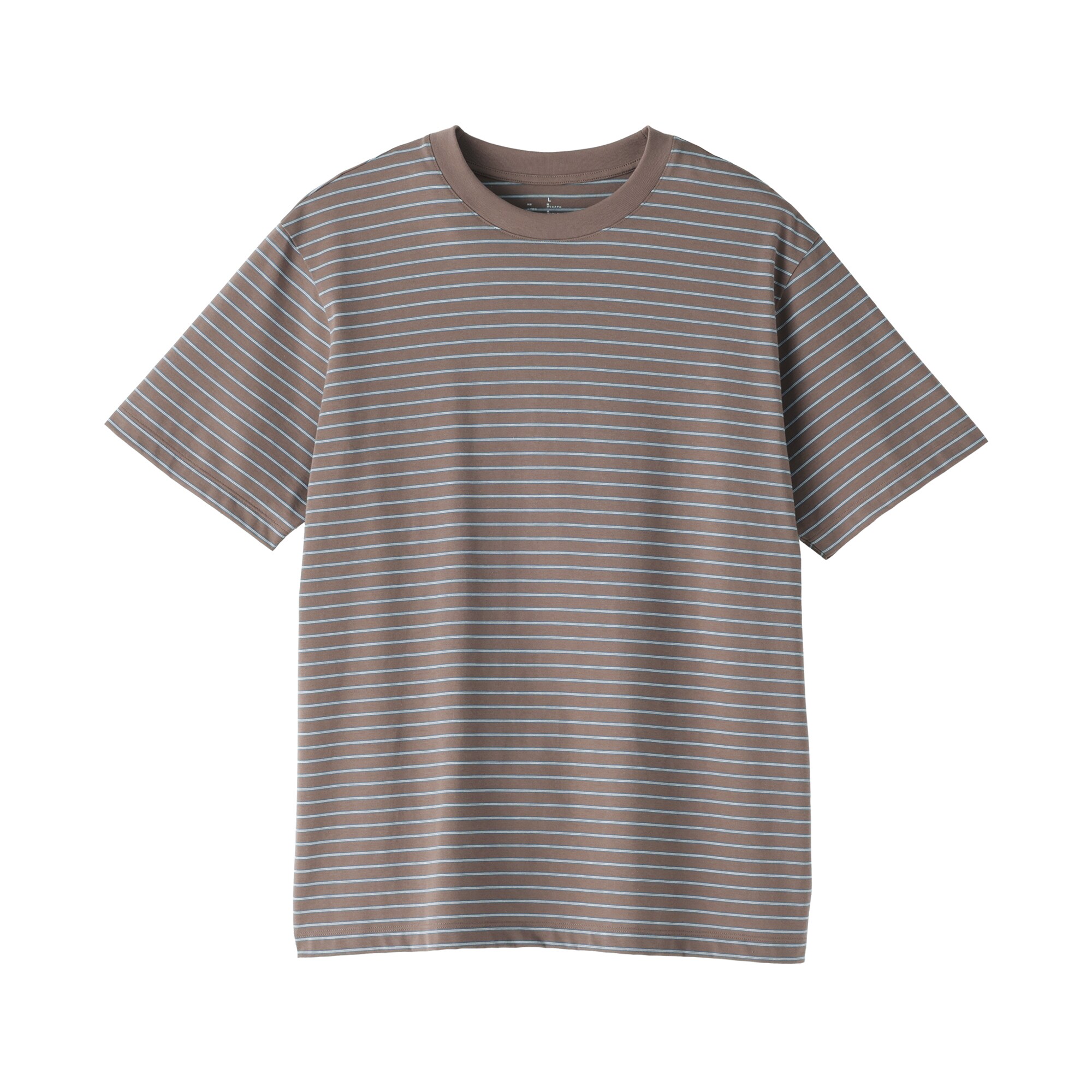 紳士　天竺編みクルーネック半袖Ｔシャツ（ボーダー）（ＯＳ）