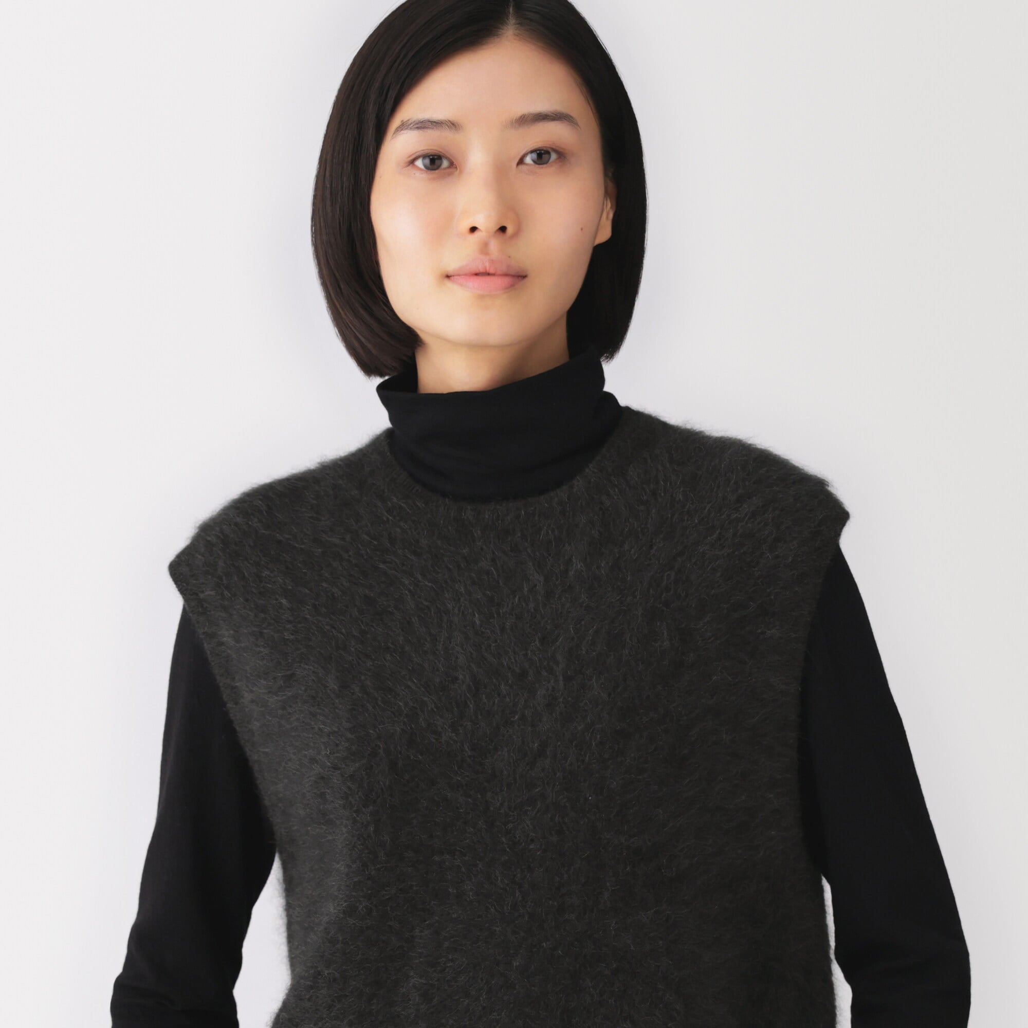婦人　ファーカシミヤ　ベスト