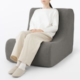 ゆったり座れるパーソナルソファ用カバー　チャコールグレー