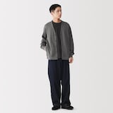 紳士　二重編みＶネックカーディガン