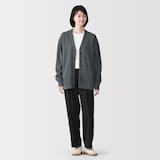 紳士　二重編みＶネックカーディガン
