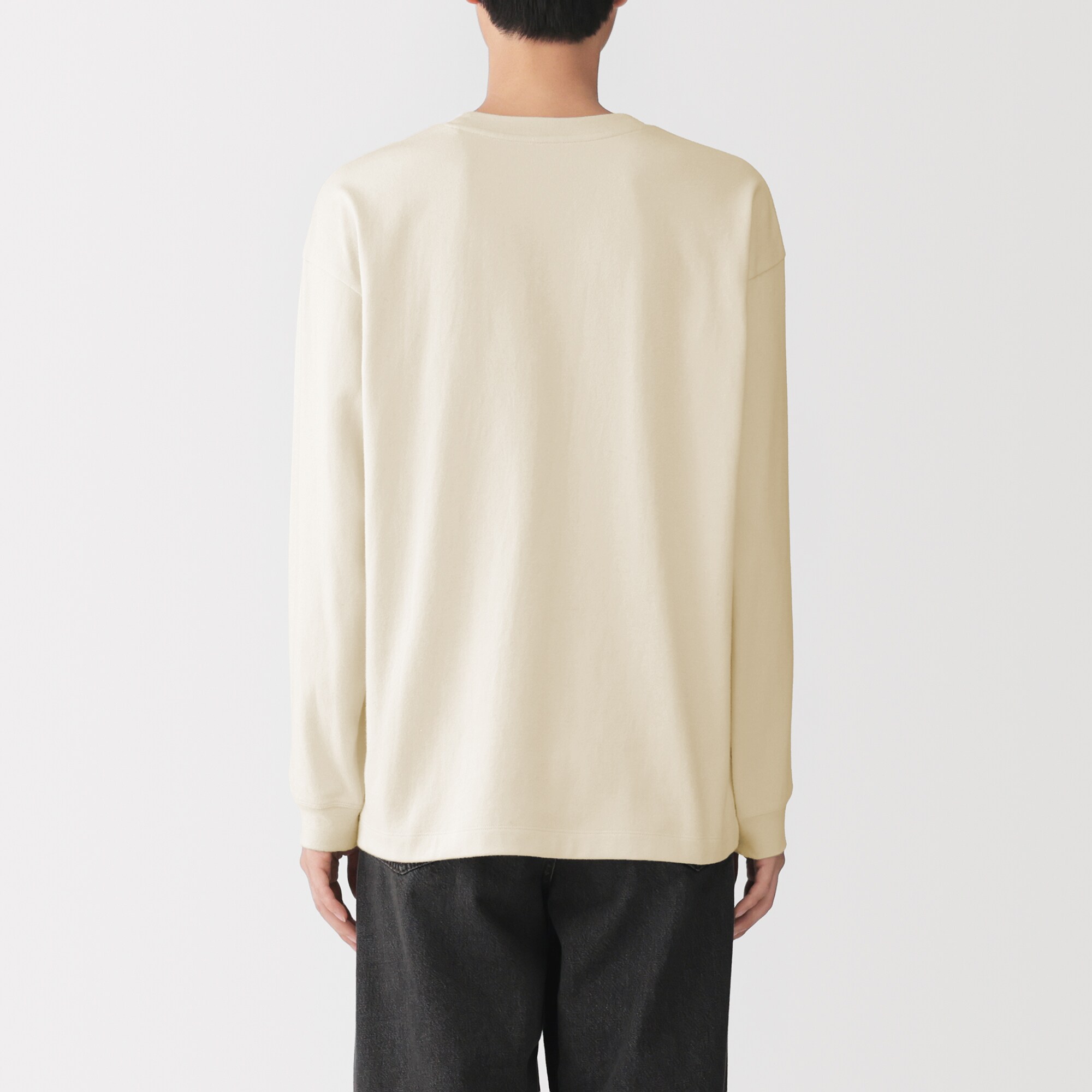 紳士　あたたかさを保つクルーネックワイド長袖Ｔシャツ