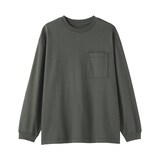 紳士　あたたかさを保つクルーネックワイド長袖Ｔシャツ