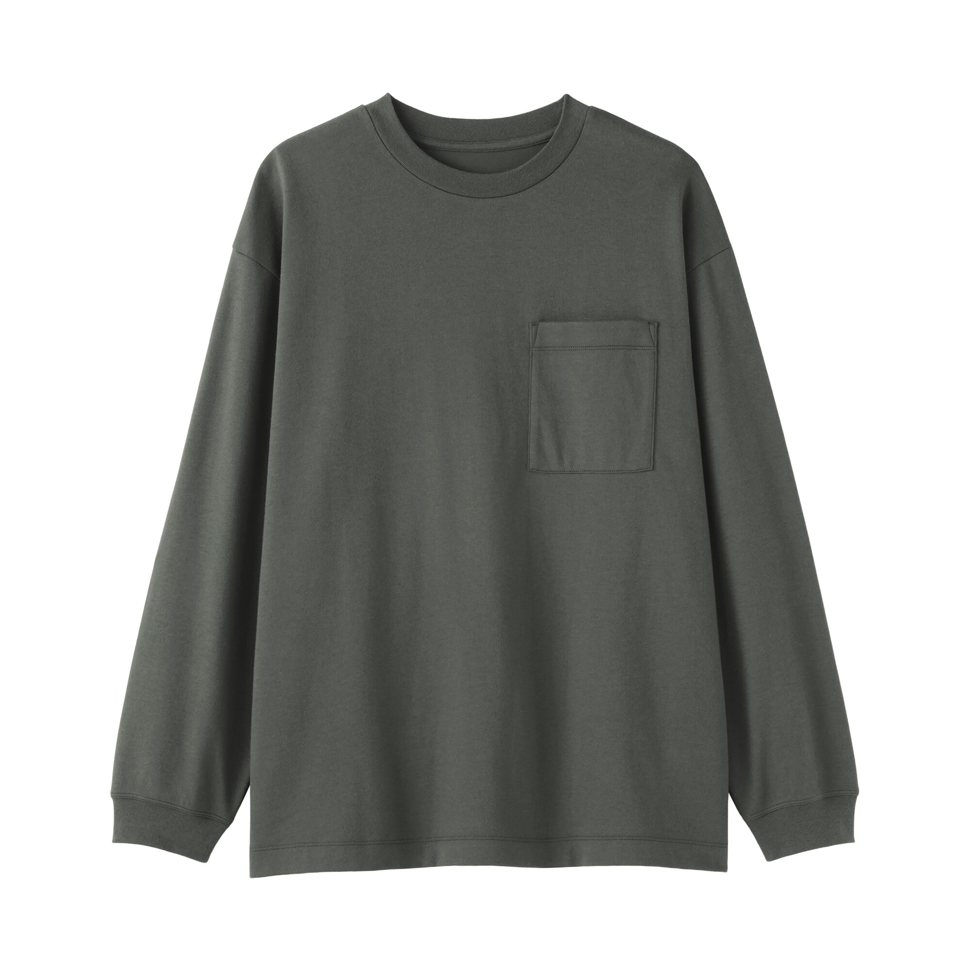 紳士　あたたかさを保つクルーネックワイド長袖Ｔシャツ