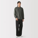 紳士　あたたかさを保つクルーネックワイド長袖Ｔシャツ