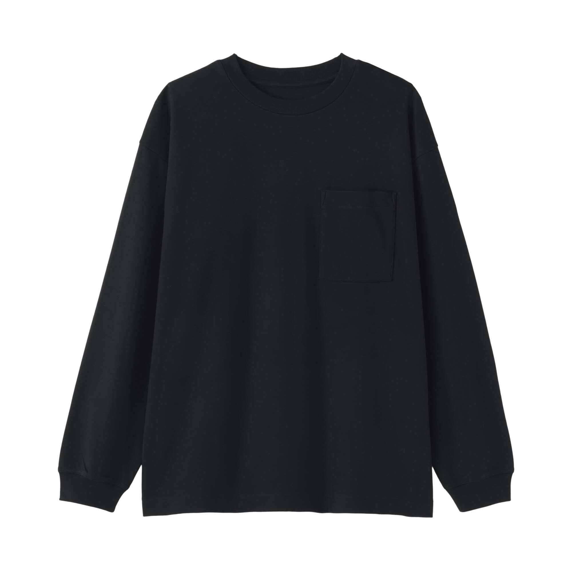 紳士　あたたかさを保つクルーネックワイド長袖Ｔシャツ