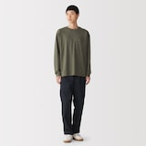 紳士　あたたかさを保つクルーネックワイド長袖Ｔシャツ
