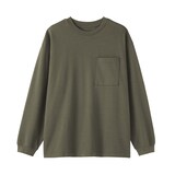 紳士　あたたかさを保つクルーネックワイド長袖Ｔシャツ
