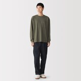 紳士　あたたかさを保つクルーネックワイド長袖Ｔシャツ