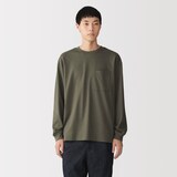 紳士　あたたかさを保つクルーネックワイド長袖Ｔシャツ