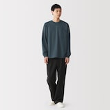 紳士　あたたかさを保つクルーネックワイド長袖Ｔシャツ