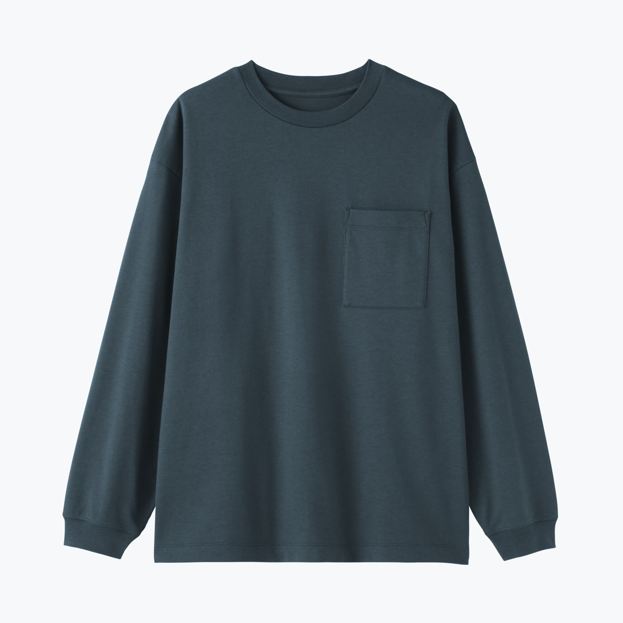 紳士　あたたかさを保つクルーネックワイド長袖Ｔシャツ