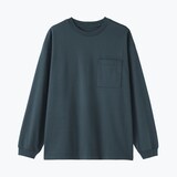 紳士　あたたかさを保つクルーネックワイド長袖Ｔシャツ