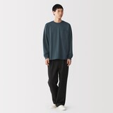 紳士　あたたかさを保つクルーネックワイド長袖Ｔシャツ