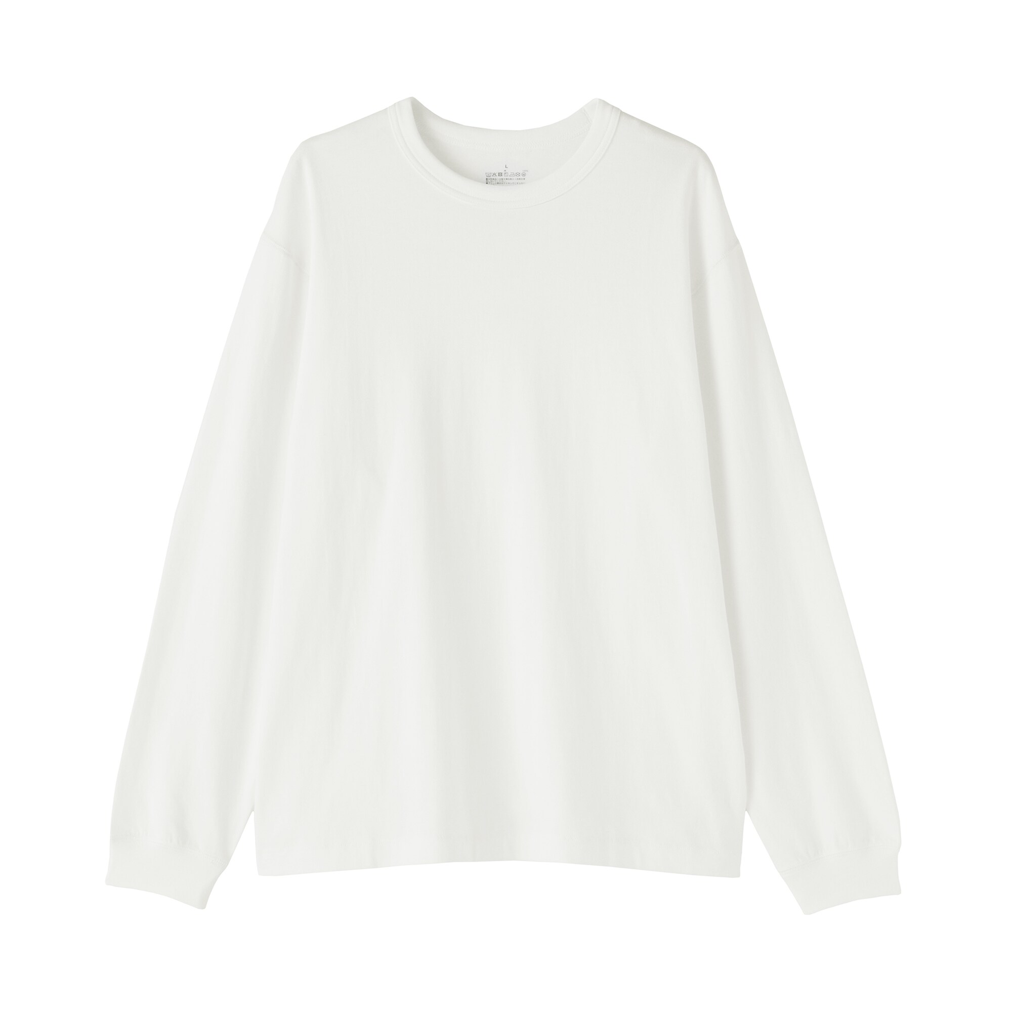 紳士　昔ながらの製法で編み立てたクルーネック長袖Ｔシャツ