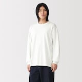 紳士　昔ながらの製法で編み立てたクルーネック長袖Ｔシャツ