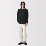紳士　昔ながらの製法で編み立てたクルーネック長袖Ｔシャツ