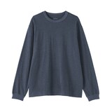 紳士　昔ながらの製法で編み立てたクルーネック長袖Ｔシャツ