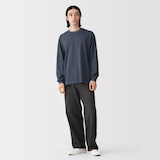 紳士　昔ながらの製法で編み立てたクルーネック長袖Ｔシャツ