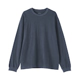 紳士　昔ながらの製法で編み立てたクルーネック長袖Ｔシャツ