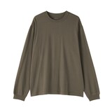 紳士　昔ながらの製法で編み立てたクルーネック長袖Ｔシャツ