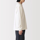紳士　木の実から作ったカポック混太番手クルーネック長袖Ｔシャツ