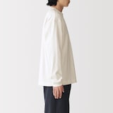 紳士　木の実から作ったカポック混太番手クルーネック長袖Ｔシャツ