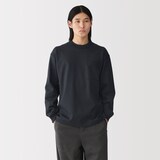 紳士　木の実から作ったカポック混太番手クルーネック長袖Ｔシャツ