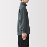 紳士　二重編みフルジップジャケット