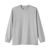 紳士　洗いざらし太番手クルーネック長袖Ｔシャツ