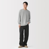 紳士　洗いざらし太番手クルーネック長袖Ｔシャツ