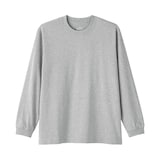 紳士　洗いざらし太番手クルーネック長袖Ｔシャツ