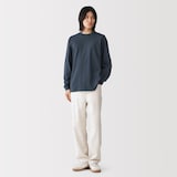 紳士　洗いざらし太番手クルーネック長袖Ｔシャツ