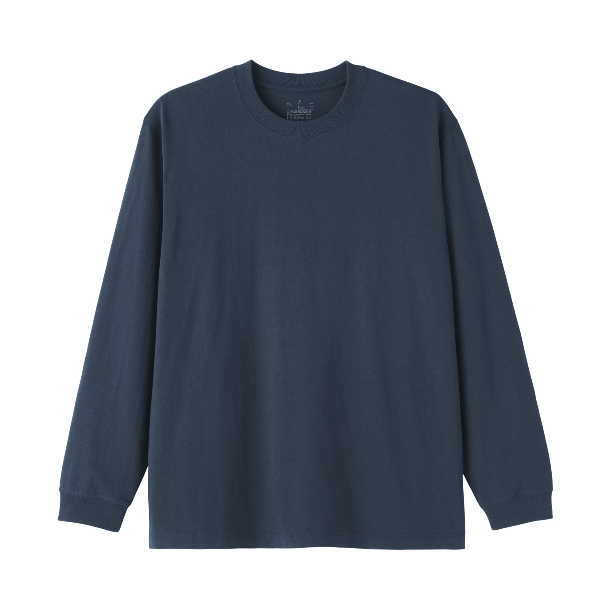 紳士　洗いざらし太番手クルーネック長袖Ｔシャツ