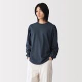 紳士　洗いざらし太番手クルーネック長袖Ｔシャツ