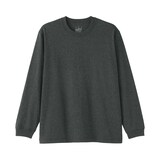 紳士　洗いざらし太番手クルーネック長袖Ｔシャツ
