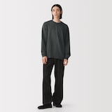 紳士　洗いざらし太番手クルーネック長袖Ｔシャツ