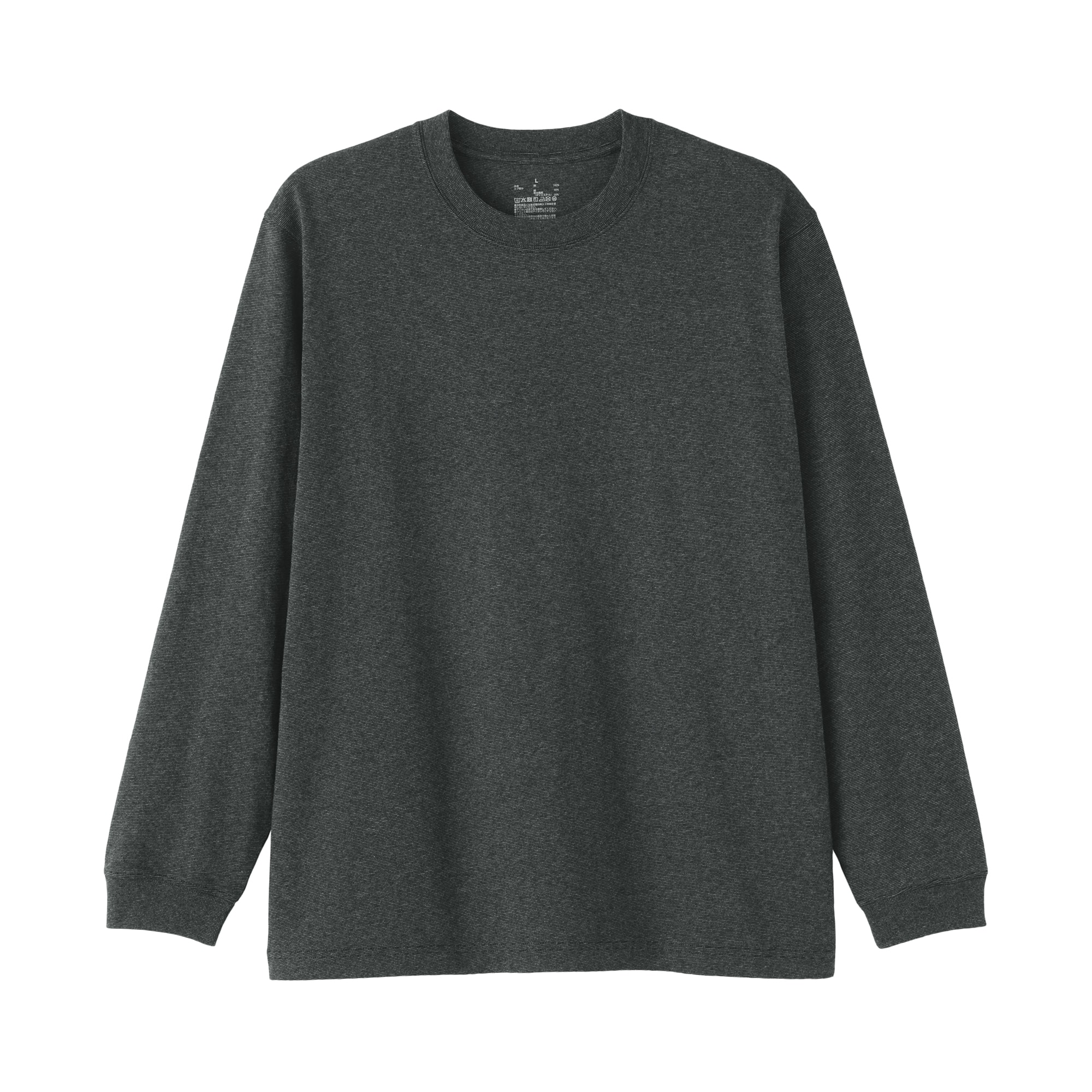 紳士　洗いざらし太番手クルーネック長袖Ｔシャツ