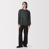 紳士　洗いざらし太番手クルーネック長袖Ｔシャツ