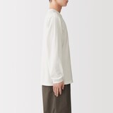 紳士　洗いざらし太番手クルーネック長袖Ｔシャツ