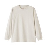 紳士　洗いざらし太番手クルーネック長袖Ｔシャツ