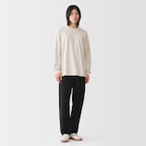 紳士　洗いざらし太番手クルーネック長袖Ｔシャツ